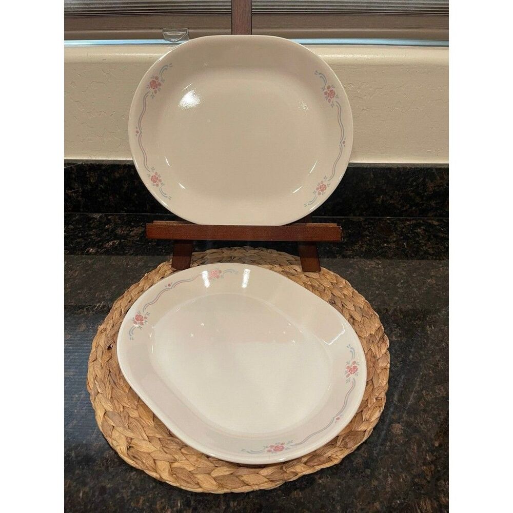 2 Corelle English Breakfast 12" serving Platters